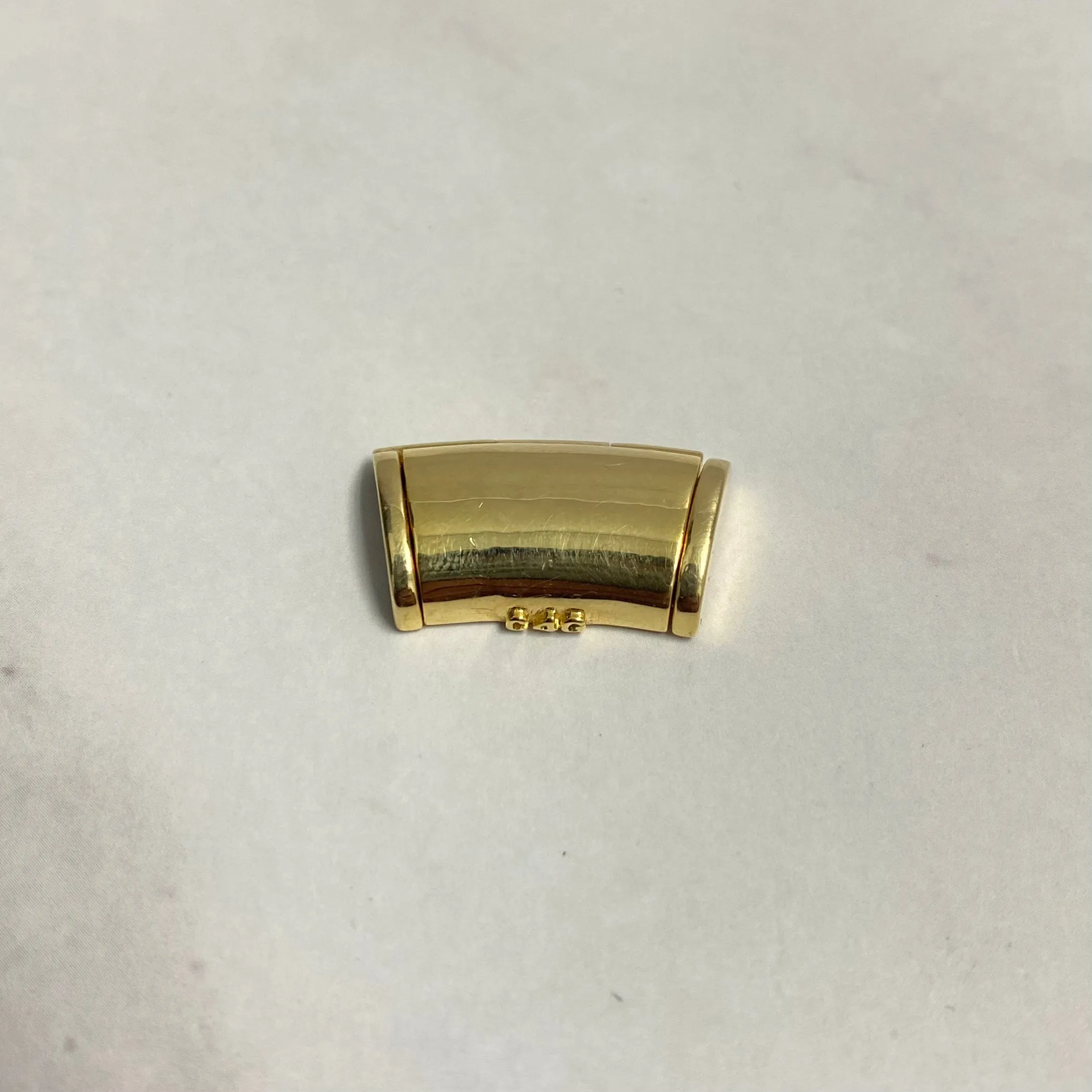 10K Yellow Gold Plain Sleek Lock / 6gr / 12mm / 0.7in