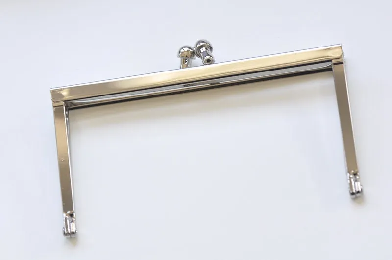 12cm Silver Purse Frame Close Channel Bag Hanger Wedding Bag Glue-In Style 12x6cm