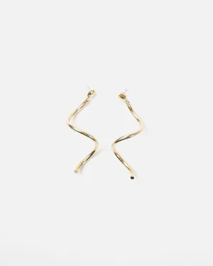14k Gold Twist Earrings