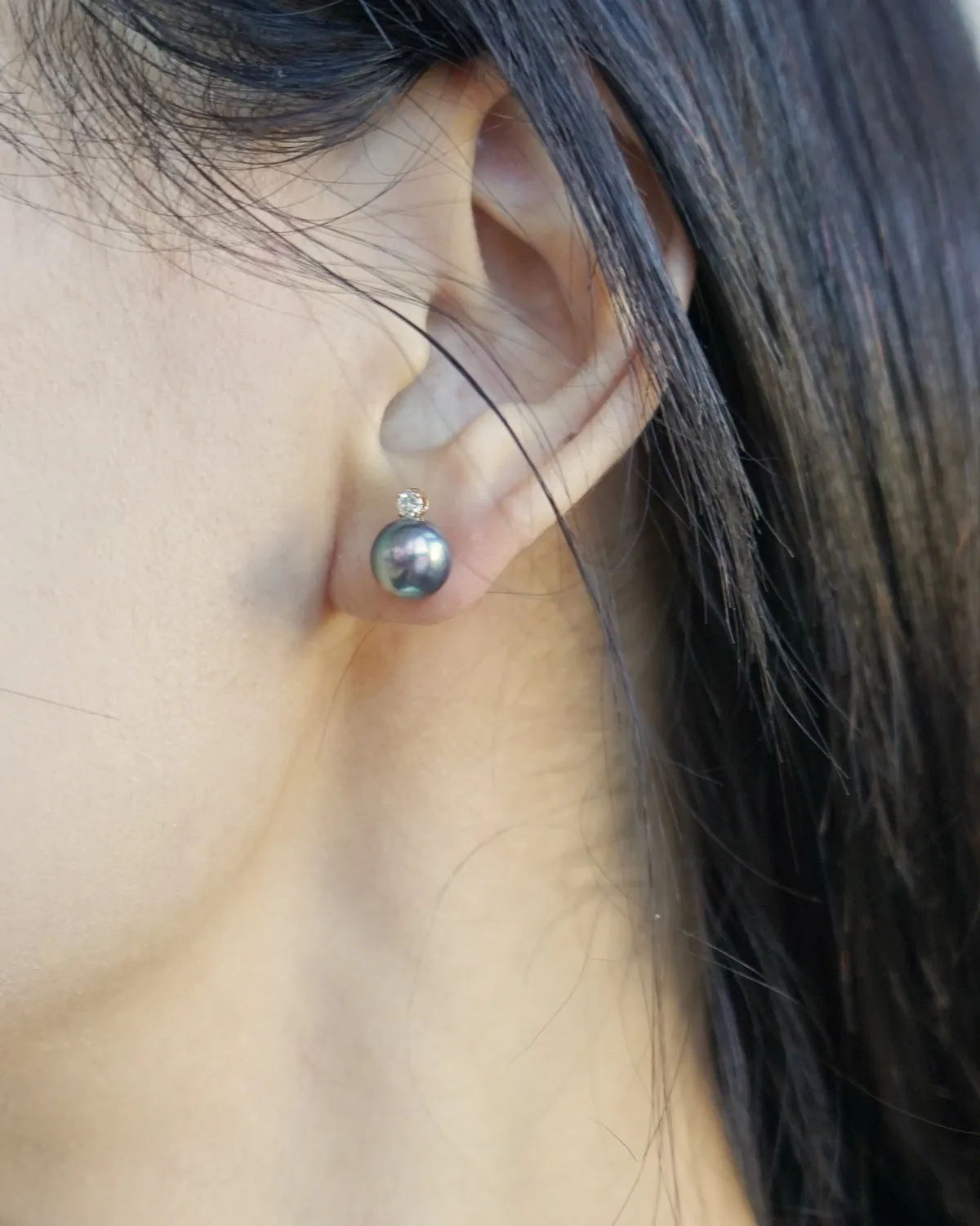 14k Gold x Diamond / Pearl Earrings