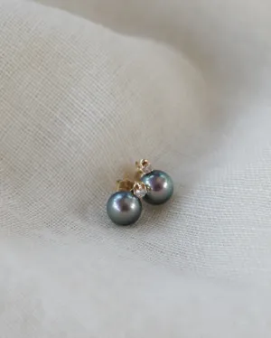 14k Gold x Diamond / Pearl Earrings