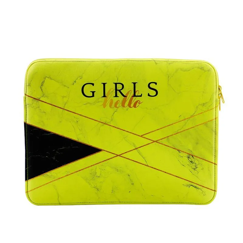 14" Neoprene Laptop Sleeve Neon Green