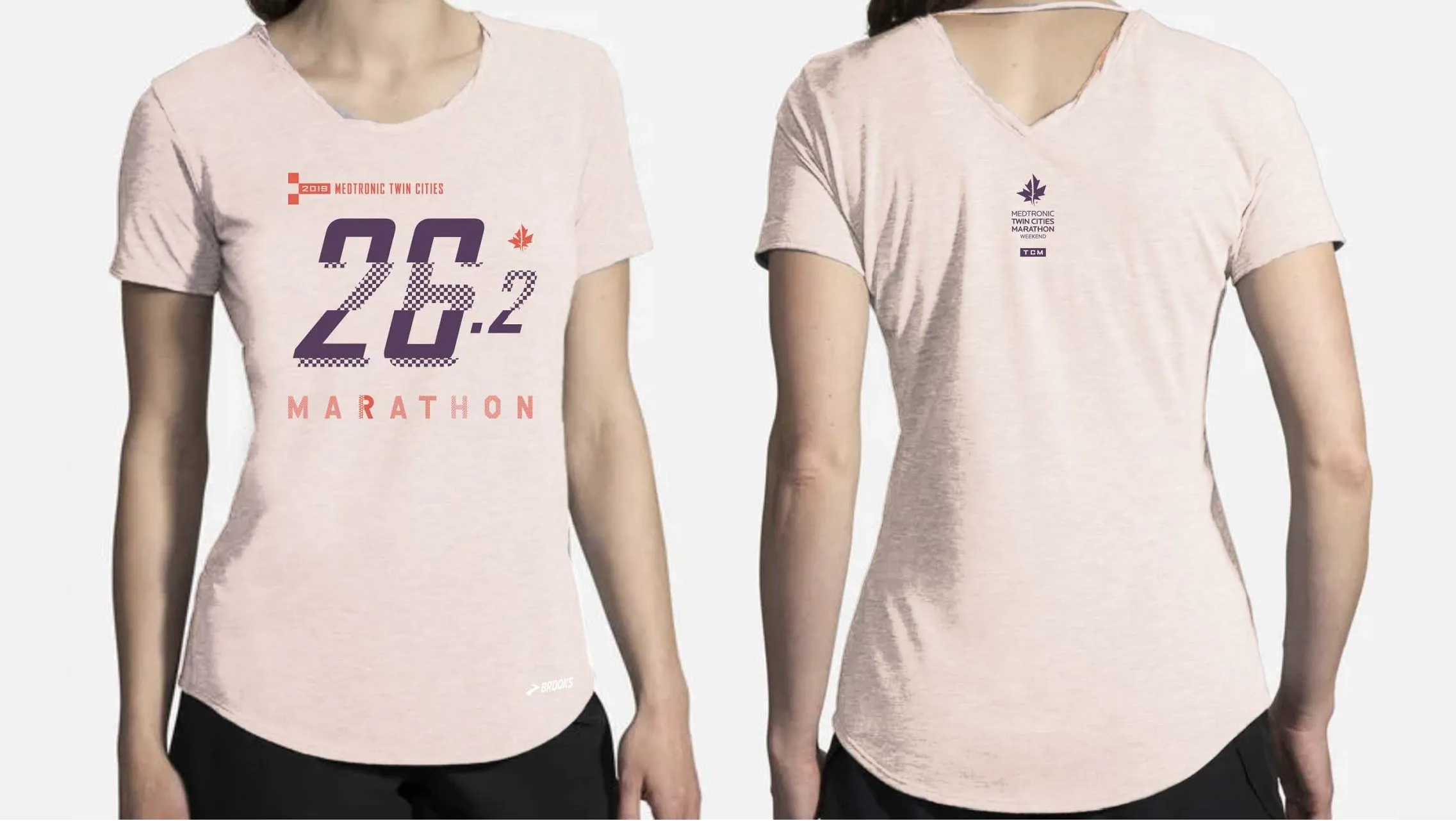 2019 Brooks TCM Marathon Distance Short Sleeve - Quartz (Women's Sizing)