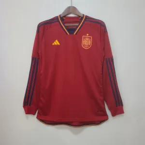 2022 Long Sleeve Spain Home S-XXL