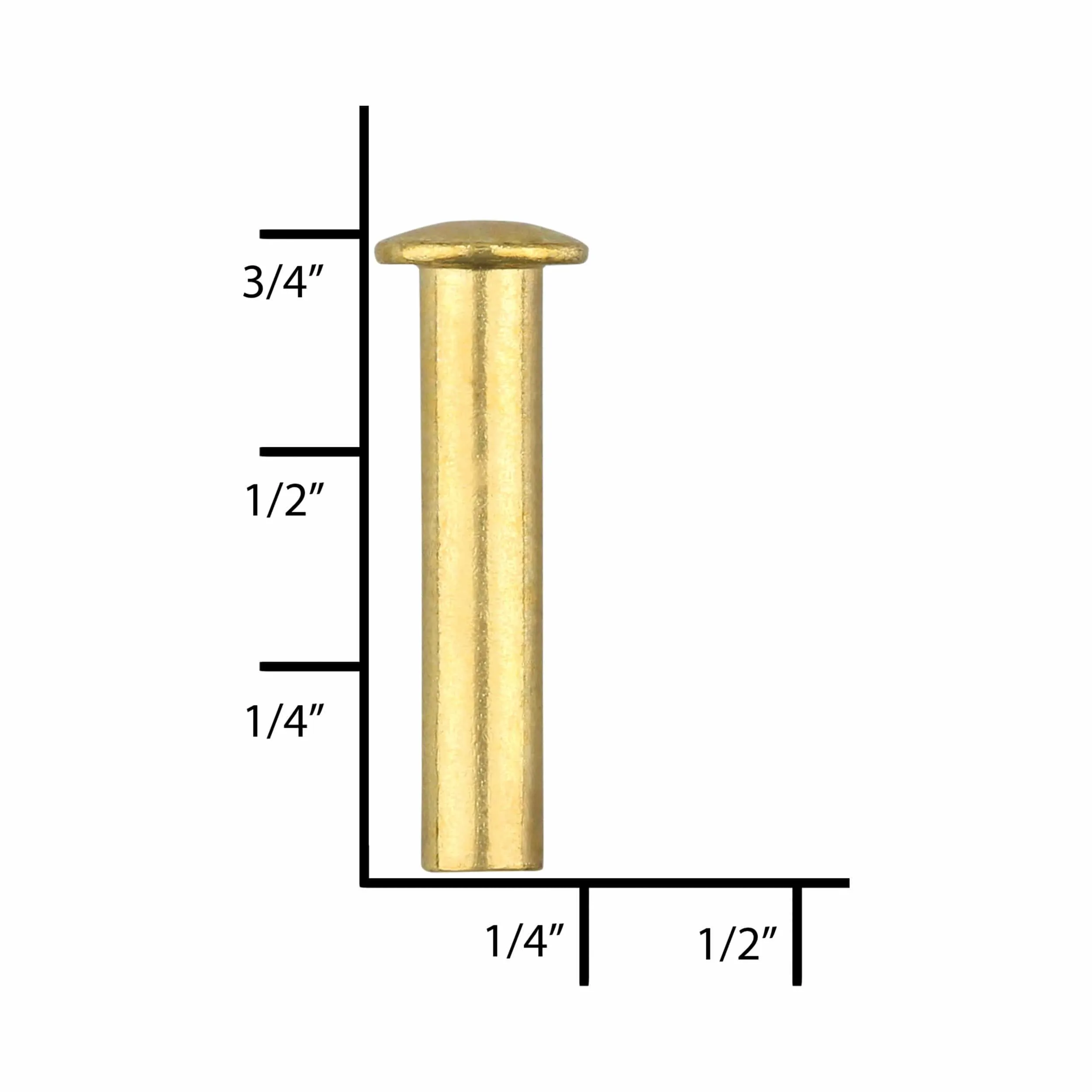 3/4" Brass, Standard Rivet - Spring Frame Accessory, Zinc Alloy, #A-270