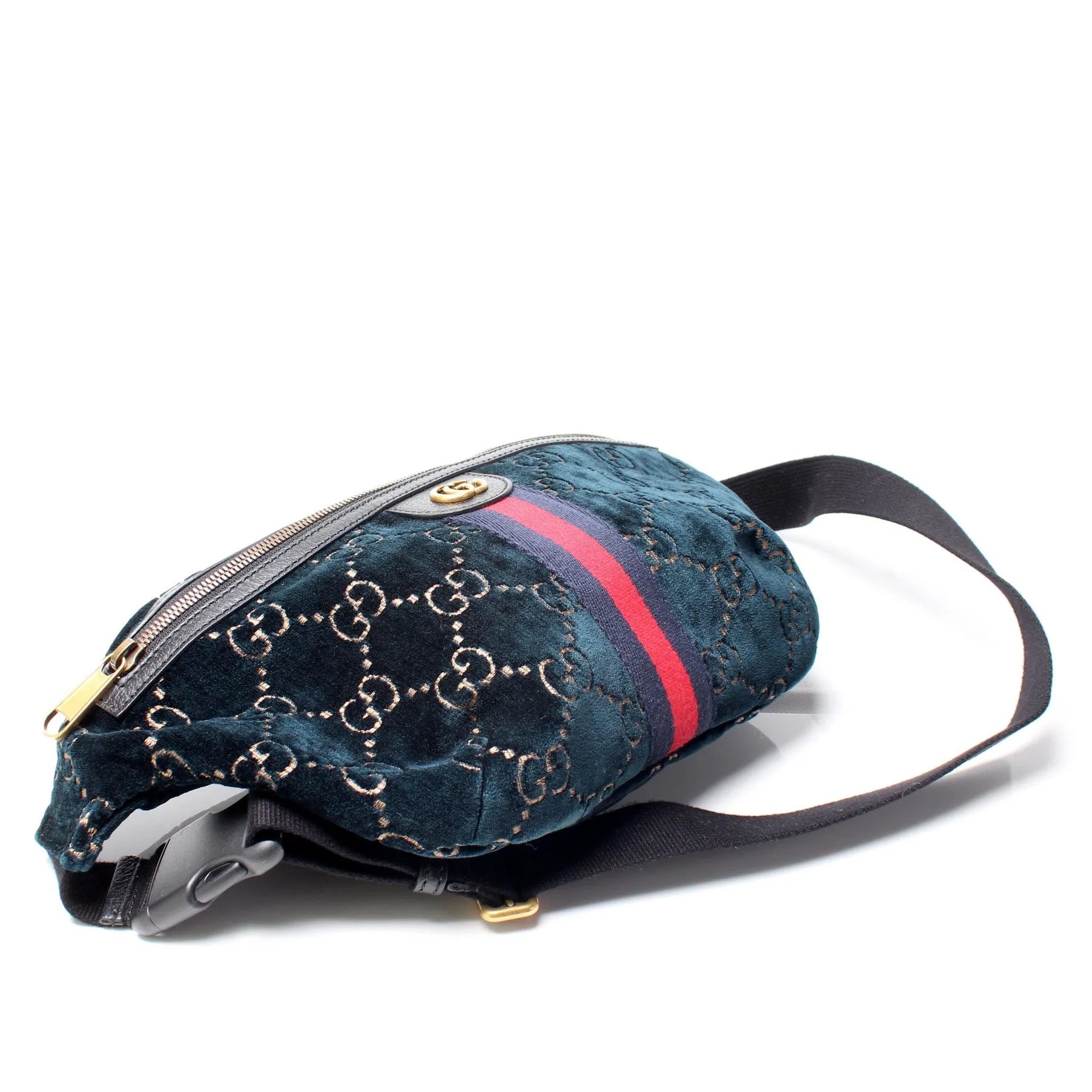 574968 Velvet Web Waist Bag