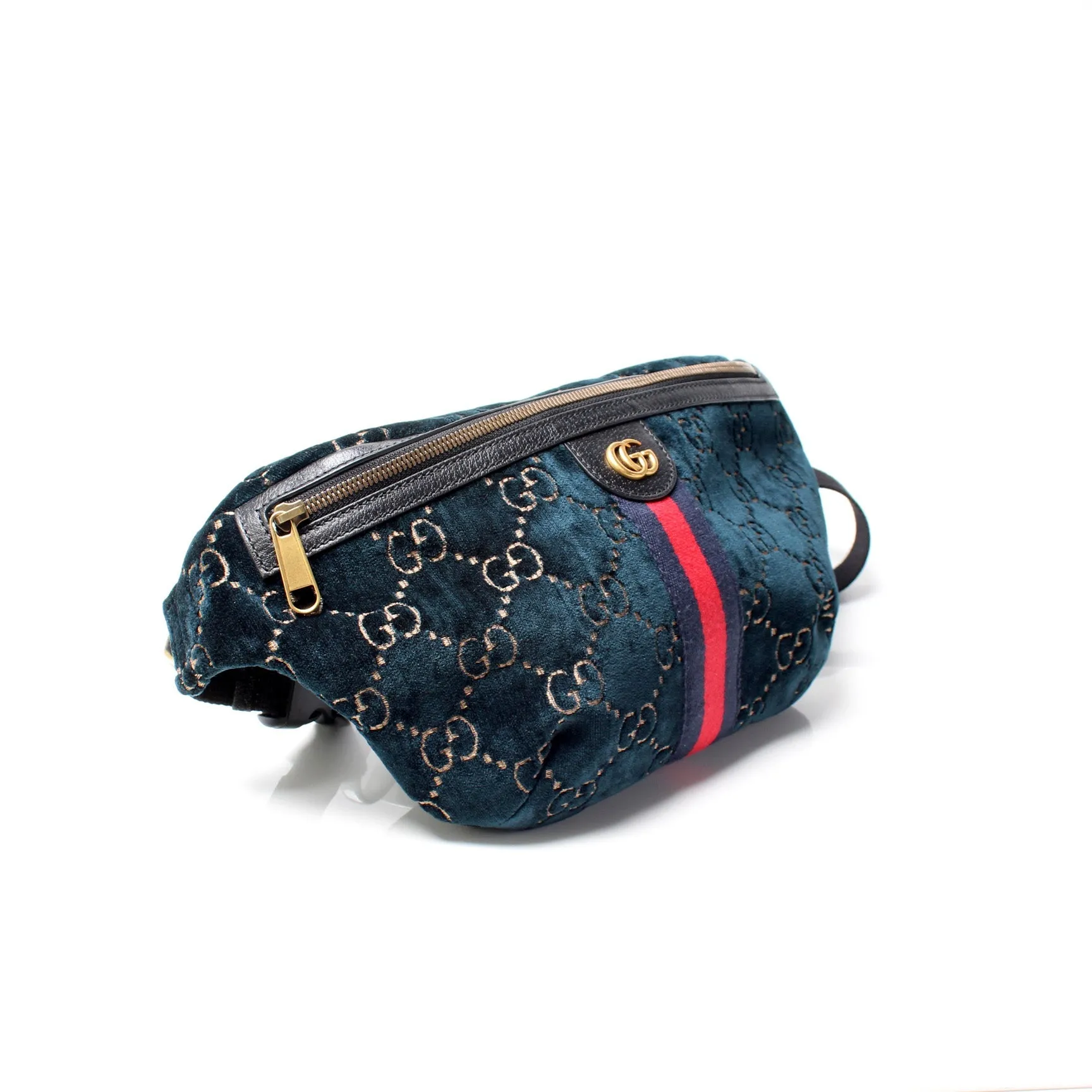 574968 Velvet Web Waist Bag