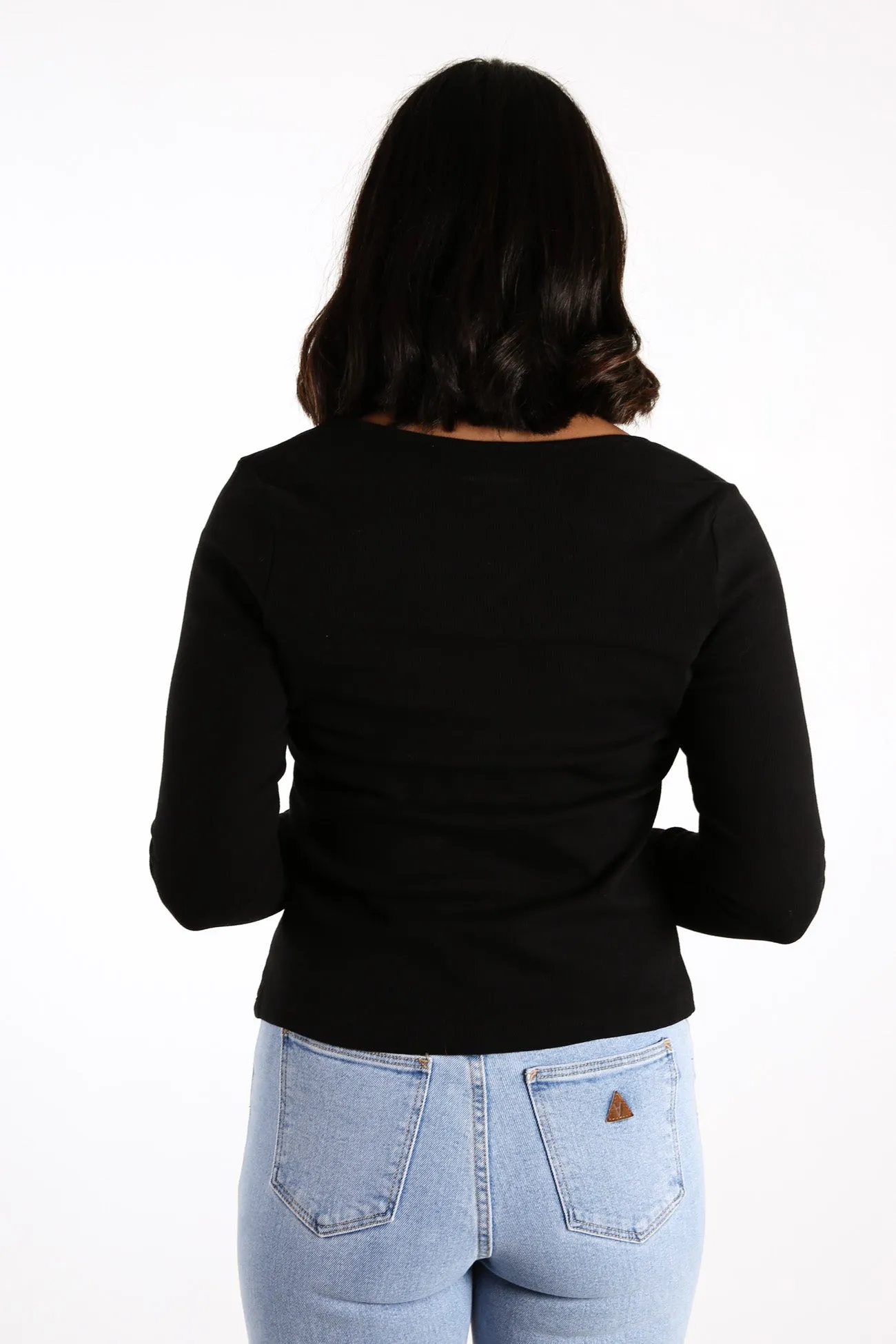 Abbie Long Sleeve Top Black