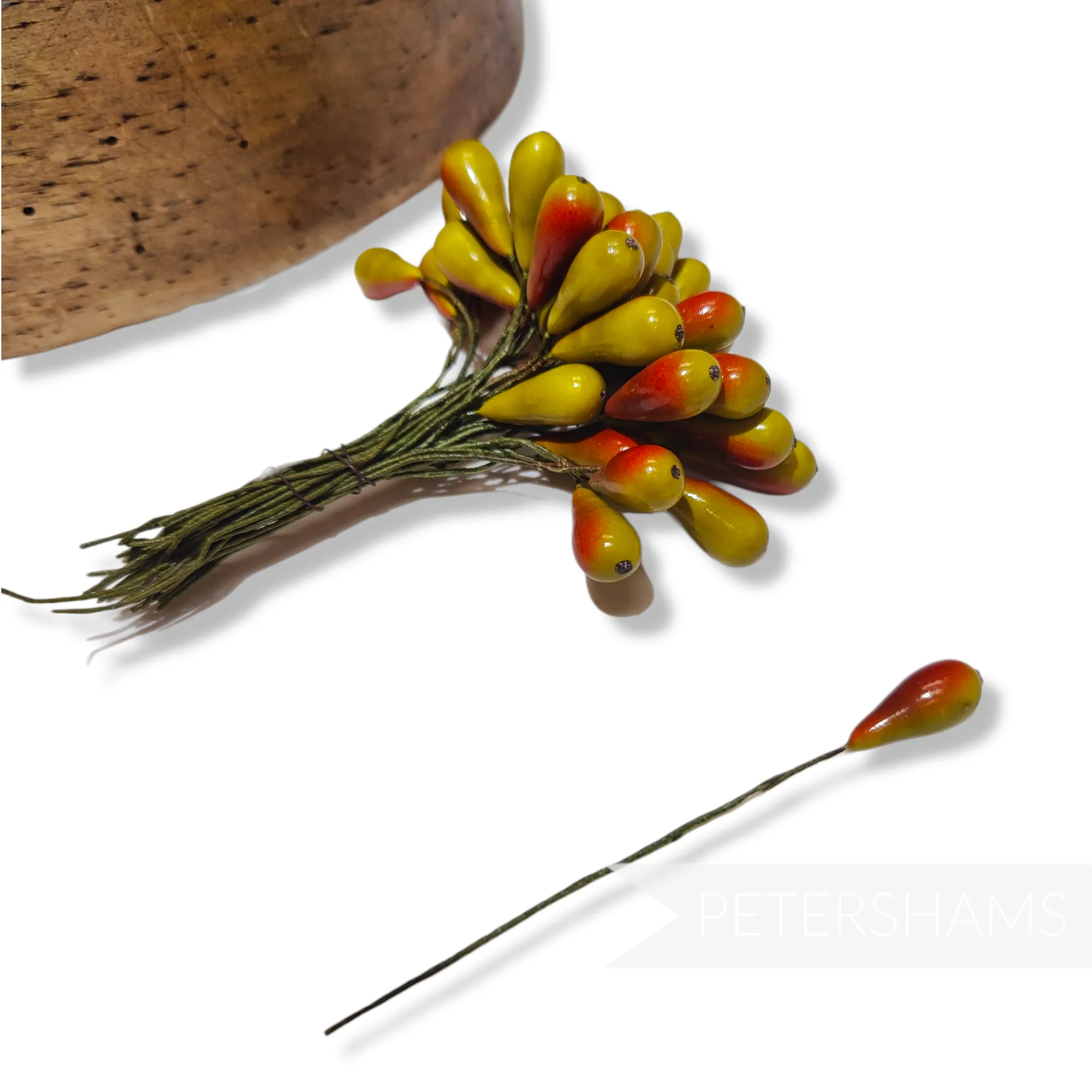 'Alfie' Vintage 1940s German Mini Pear Stems - Approx. 36 Stems