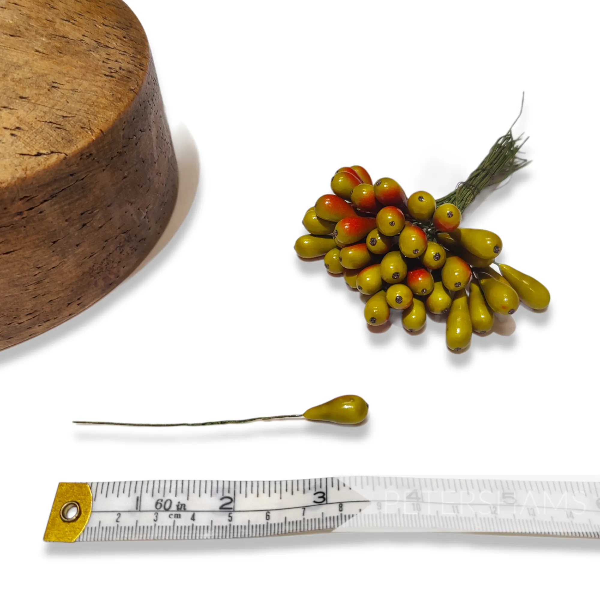 'Alfie' Vintage 1940s German Mini Pear Stems - Approx. 36 Stems
