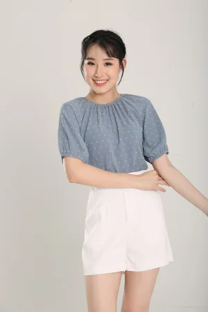 Allegra Top in Slate Blue