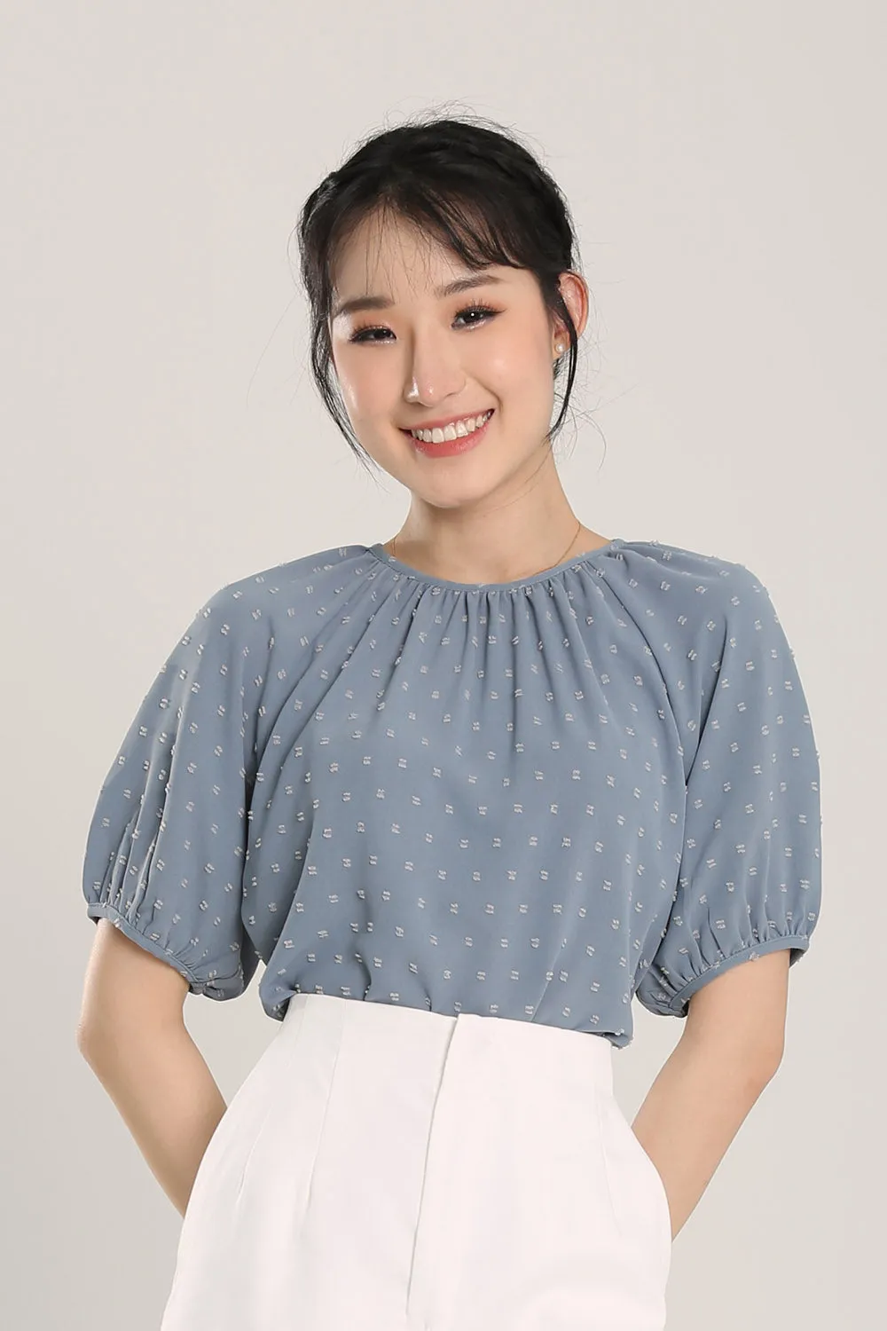 Allegra Top in Slate Blue