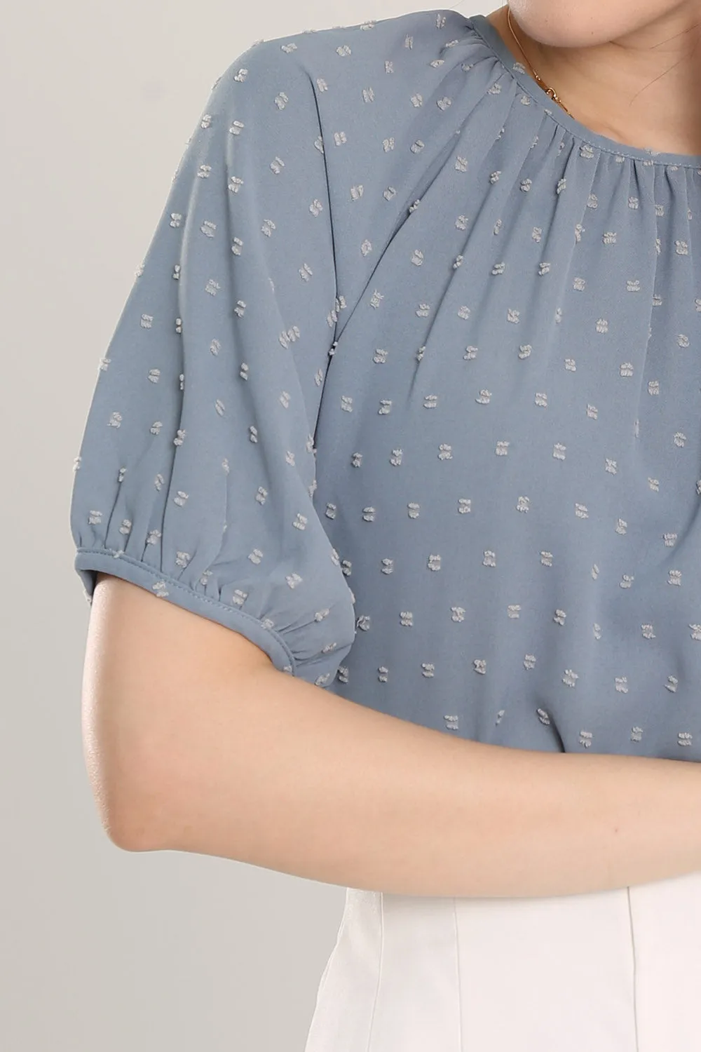 Allegra Top in Slate Blue