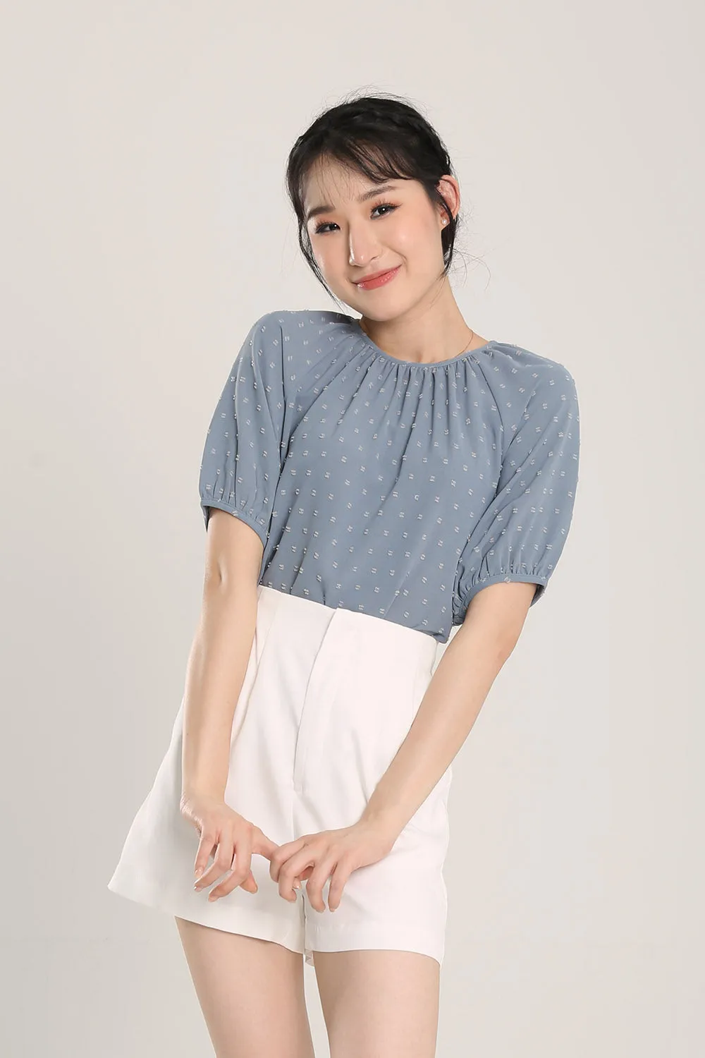 Allegra Top in Slate Blue