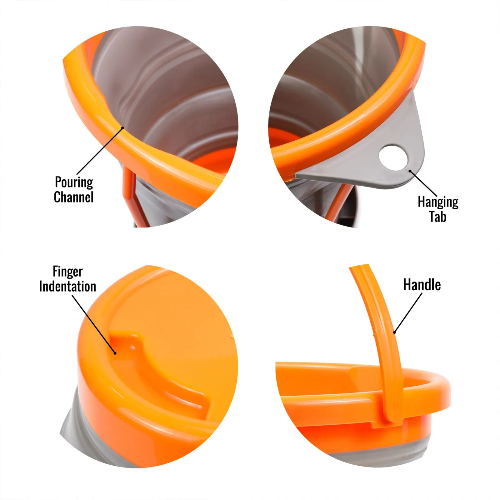 ASR Outdoor 10L Collapsible Bucket and Stand Gold Prospecting Equipment, 6pc