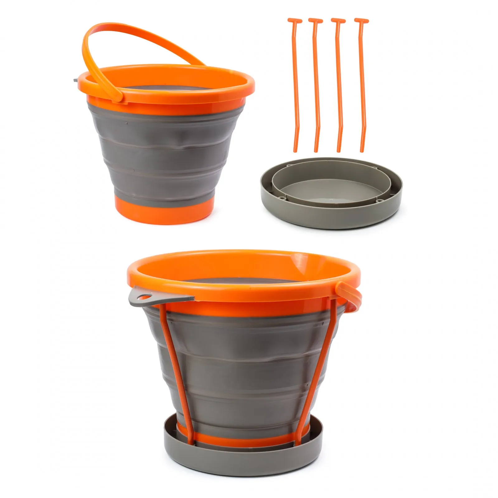 ASR Outdoor 10L Collapsible Bucket and Stand Gold Prospecting Equipment, 6pc