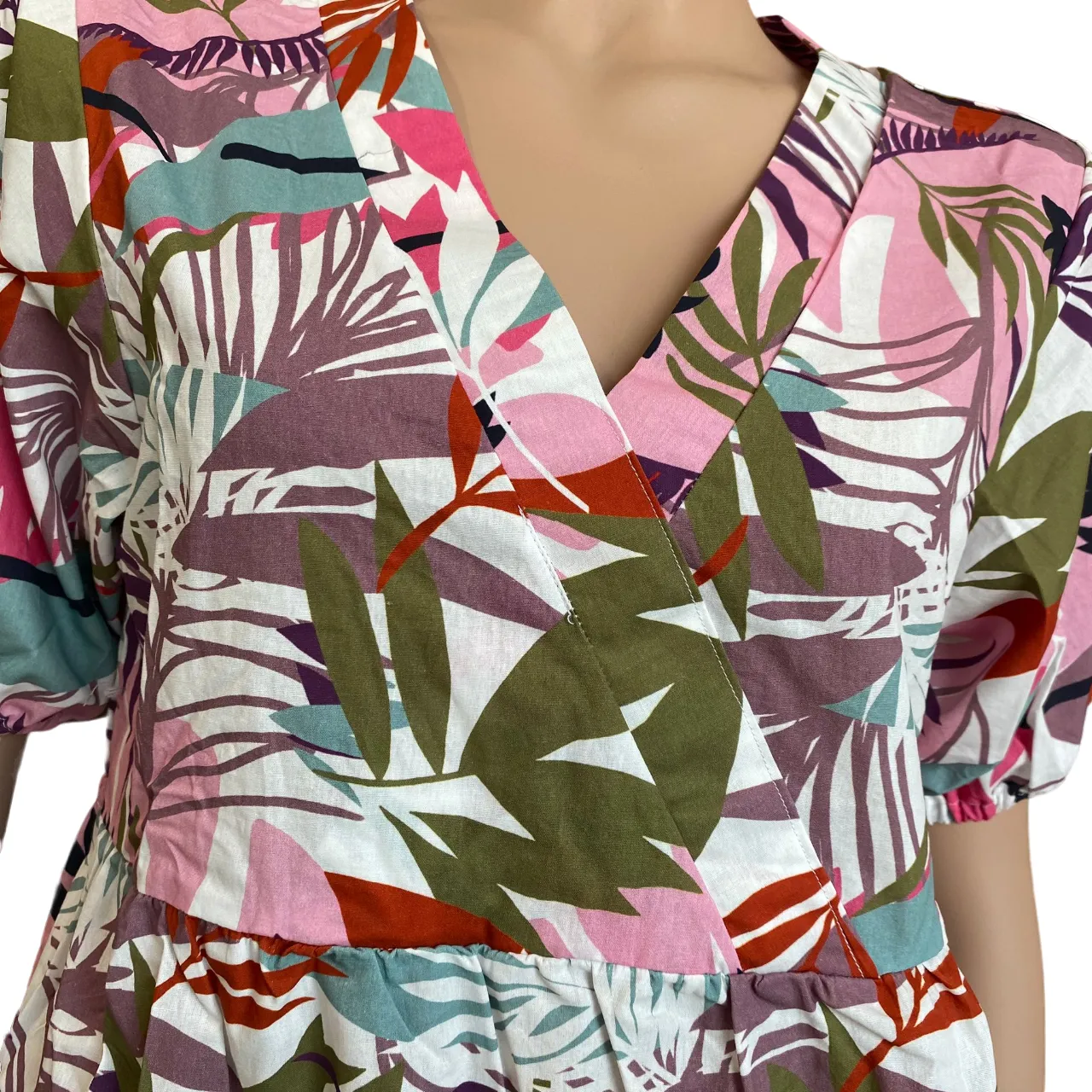 Astrolabio vestito da donna fantasia fiori M78I 286 rosa