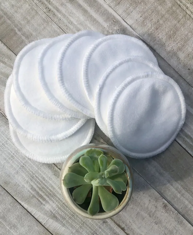 Bamboo Fiber Facial Rounds Pads | 5 Pieces Set