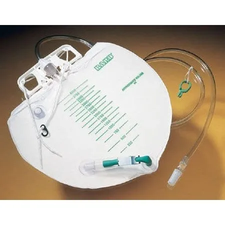 Bard Medical Urinary Drain Bag with Anti Reflux Valve, Sterile, Vinyl