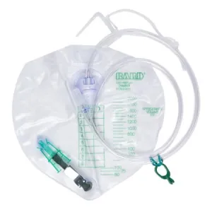 Bard Medical Urinary Drain Bag with Anti Reflux Valve, Sterile, Vinyl