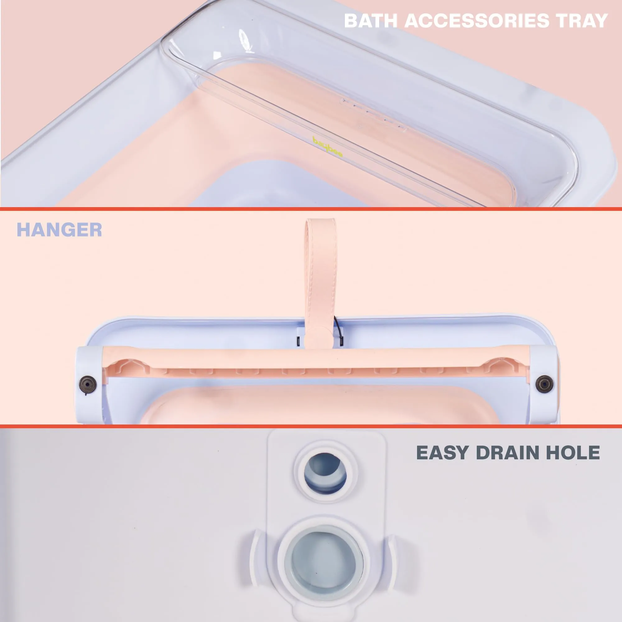 Baybee Aqua Foldable Baby Bath Tub for Kids,Boys Girls
