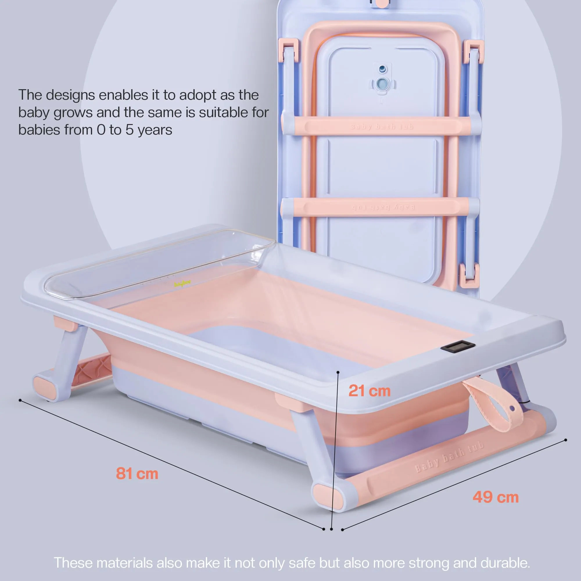 Baybee Aqua Foldable Baby Bath Tub for Kids,Boys Girls