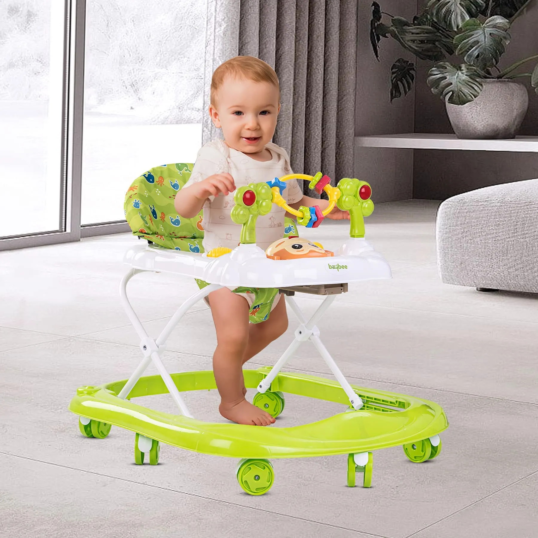 Baybee Bobble Baby Walker for Kids with Foldable & 3 Height Adjustable