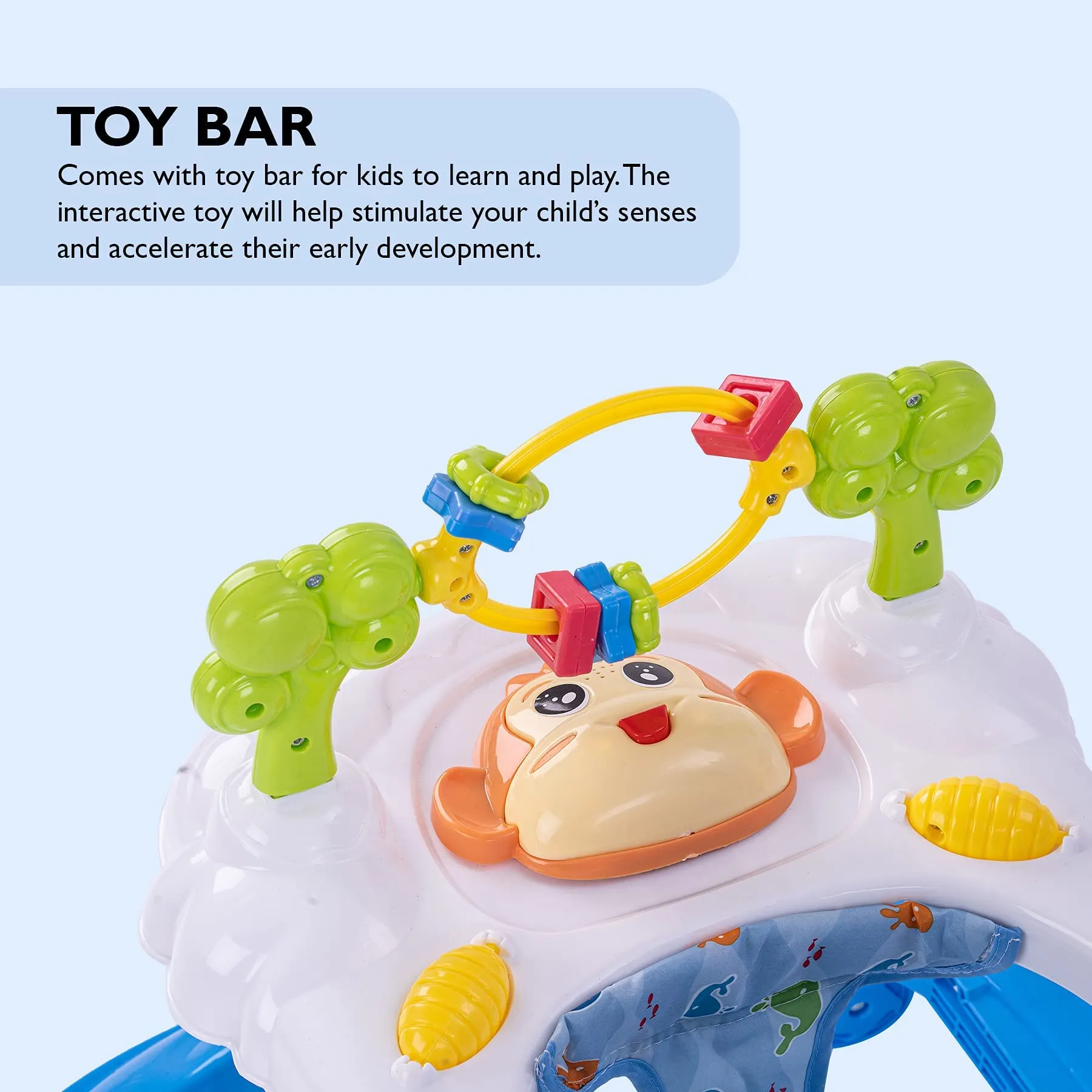 Baybee Bobble Baby Walker for Kids with Foldable & 3 Height Adjustable