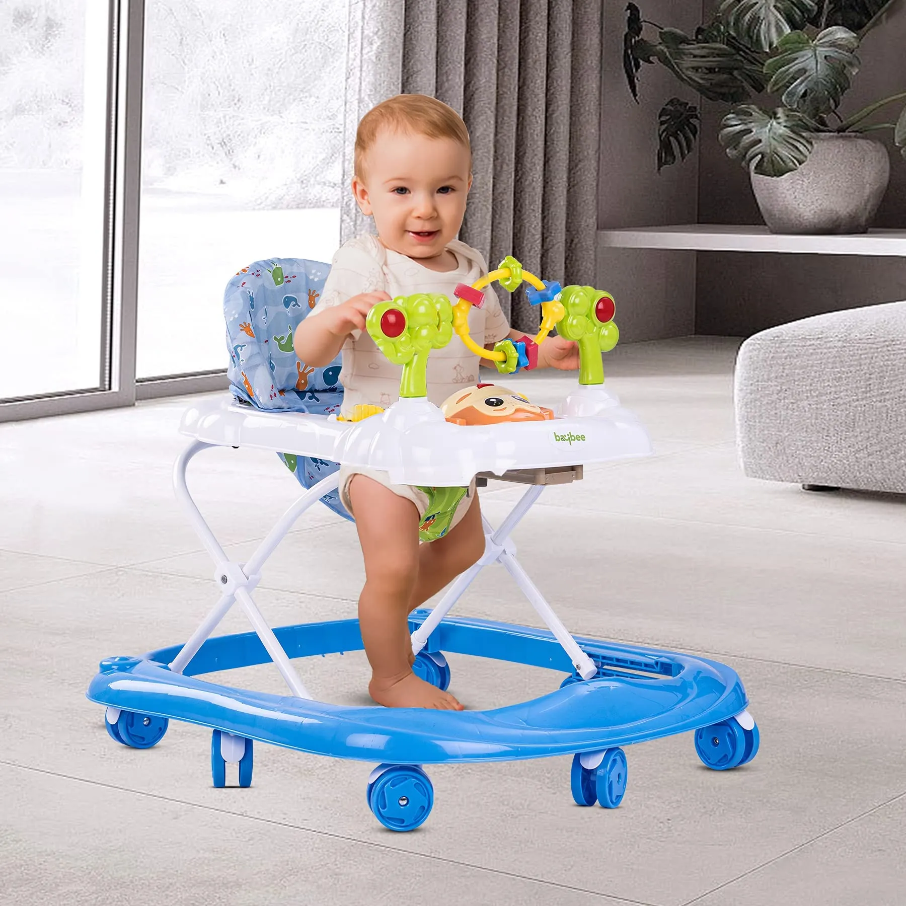 Baybee Bobble Baby Walker for Kids with Foldable & 3 Height Adjustable