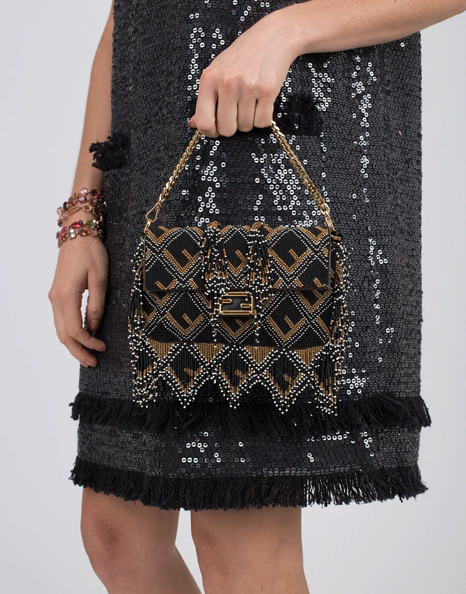 Beaded And Fringe Mini Baguette