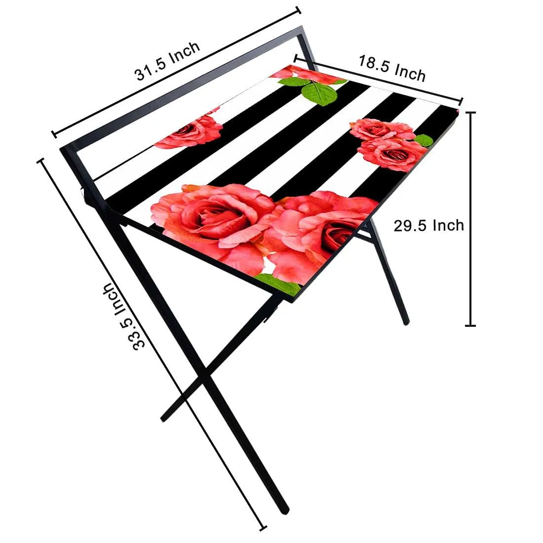 Best Foldable Computer Desk for Work From Home - Floral Stripes