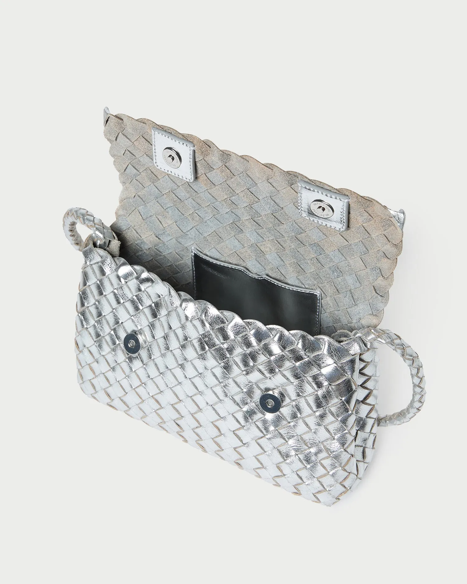 Billie Silver Leather Shoulder Bag