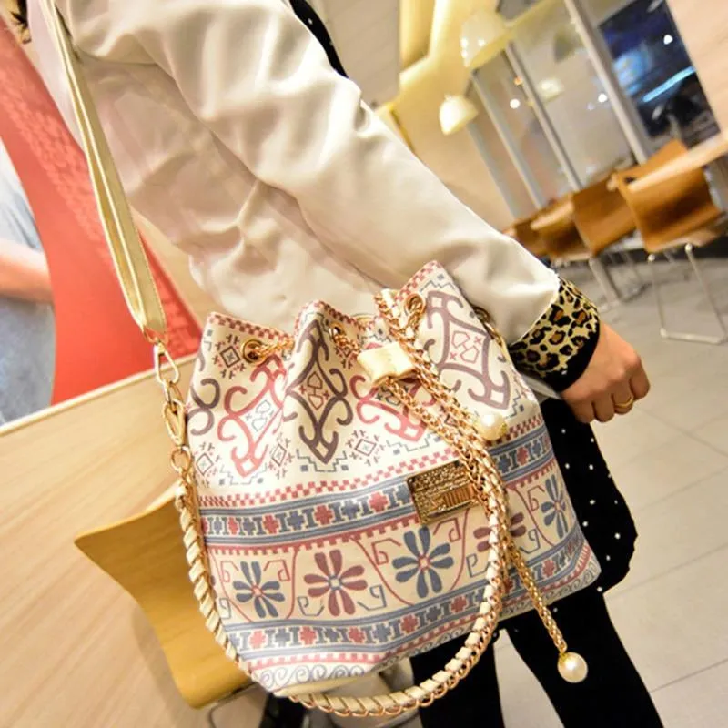 Boho Bucket Bag With Pattern