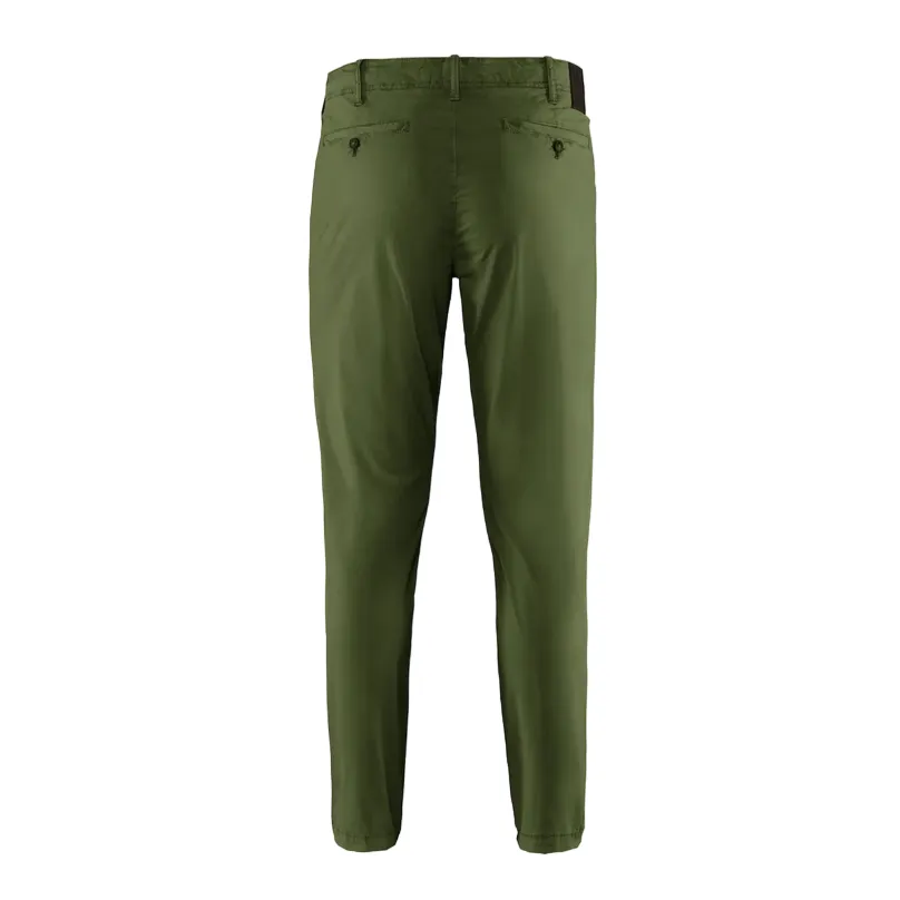 Bomboogie Pantalone Chino da uomo in Popeline di Cotone Stretch PMCARTCG1 359 oliva