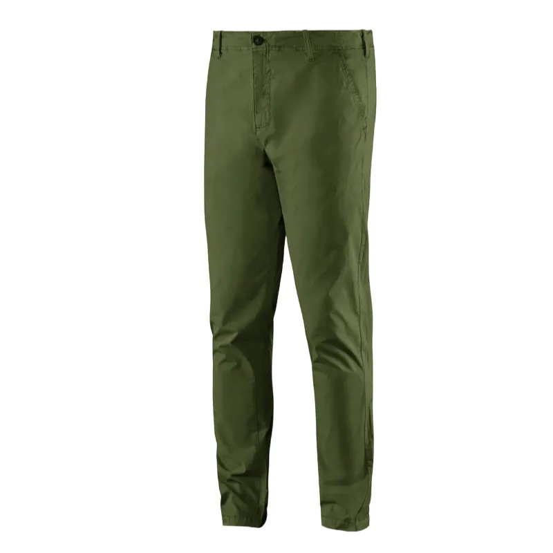 Bomboogie Pantalone Chino da uomo in Popeline di Cotone Stretch PMCARTCG1 359 oliva