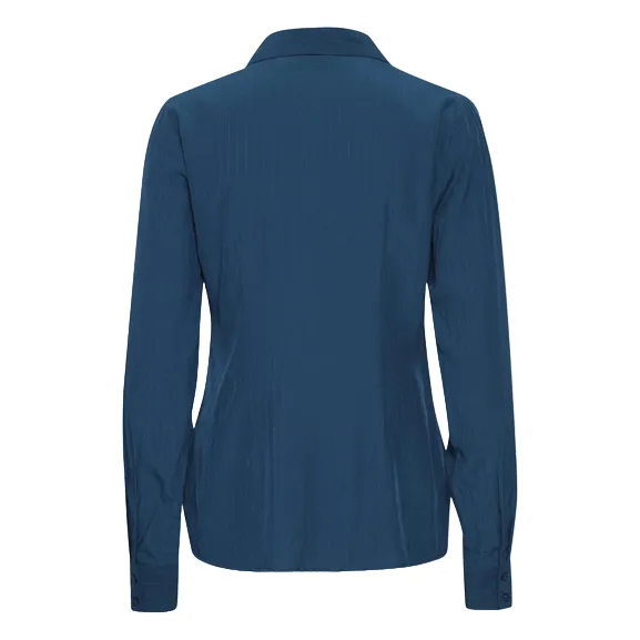 b.young camicia da donna manica lunga Hubba Reg 20813836 194033 blu