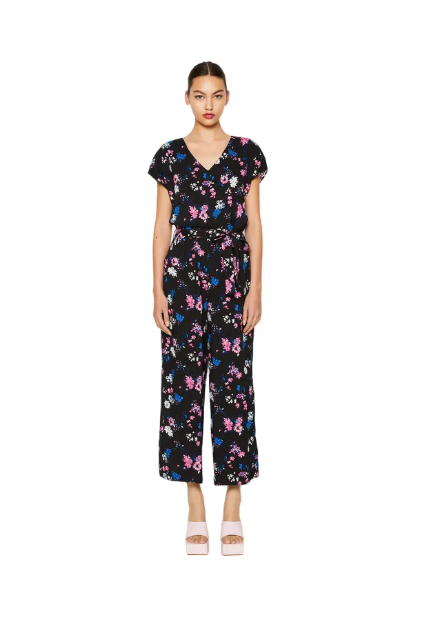 b.young Tuta casual da donna con scollo a V Bymmjoella Jumpsuit 20811294 200453 black mix