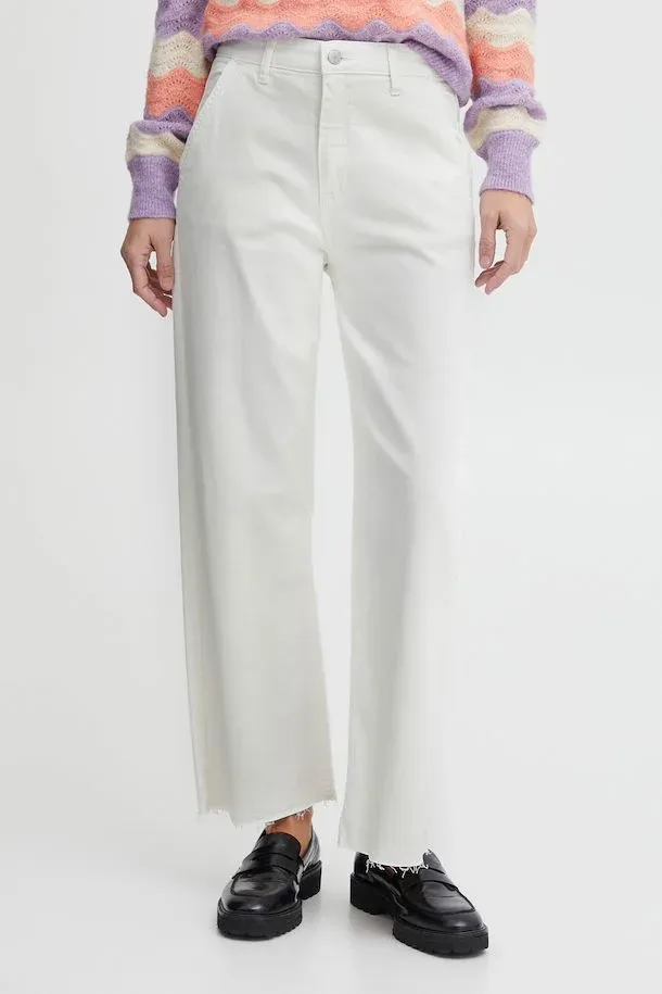 b.yuong Pantalone a vita alta Kato Bylydia Cropped Jeans 20812692 114800 bianco