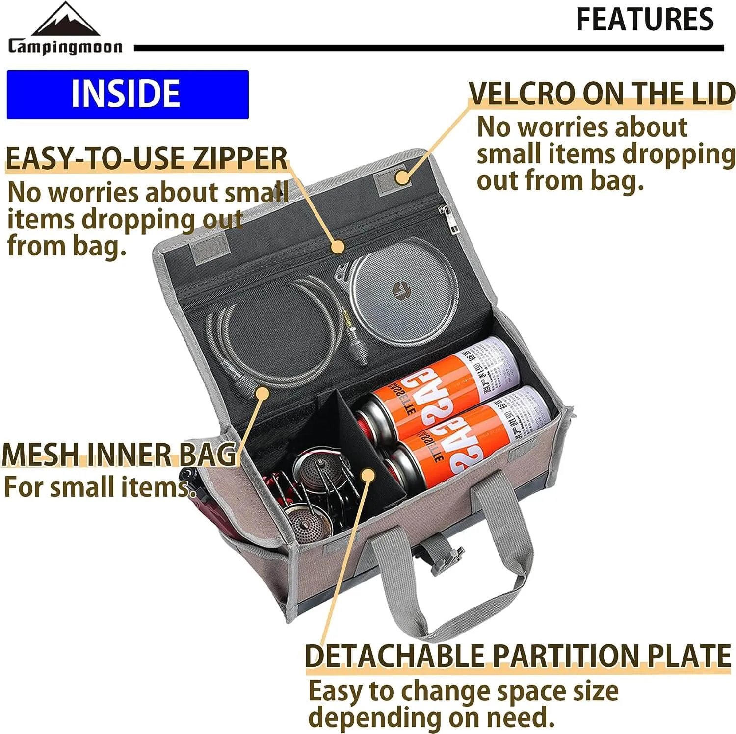 Campingmoon Outdoor Multi-functional Oxford Collapsible Bag - Small