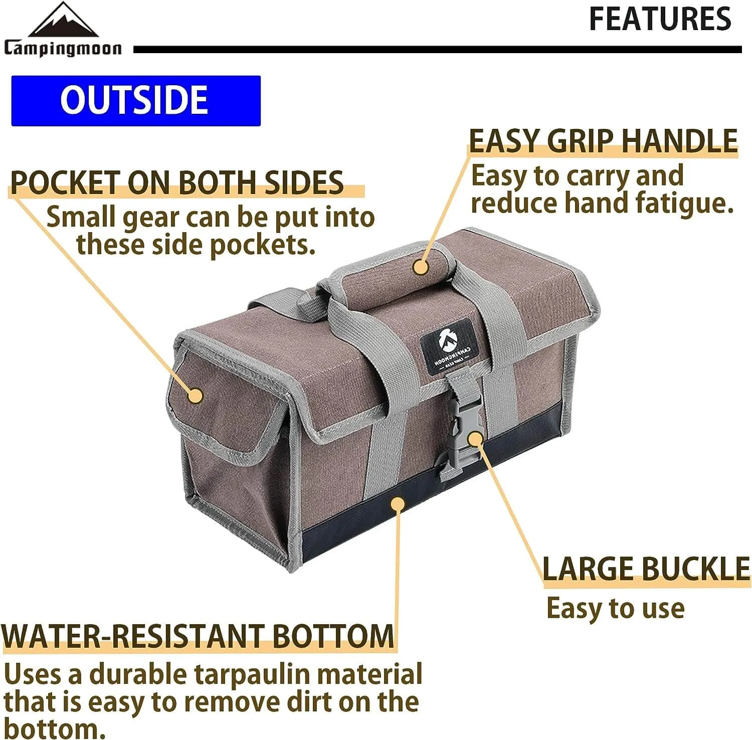 Campingmoon Outdoor Multi-functional Oxford Collapsible Bag - Small