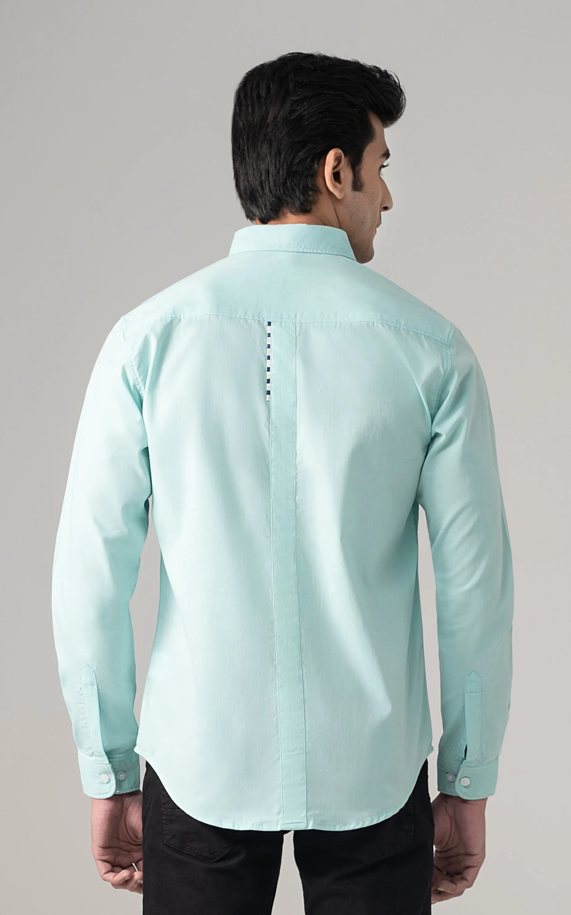 CASUAL SHIRT AQUA GREEN