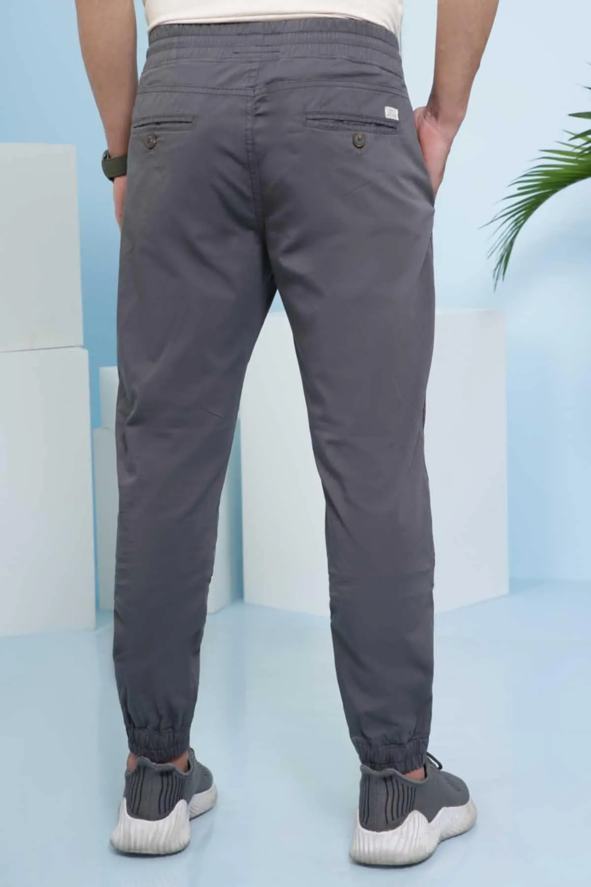 CASUAL TROUSER  SLIM FIT DARK CHARCOAL