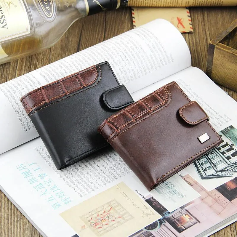 Casual Wallets For Men New Design Genuine Leather Top Purse Wallet With Coin Bag