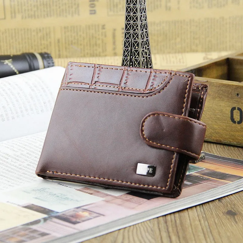 Casual Wallets For Men New Design Genuine Leather Top Purse Wallet With Coin Bag