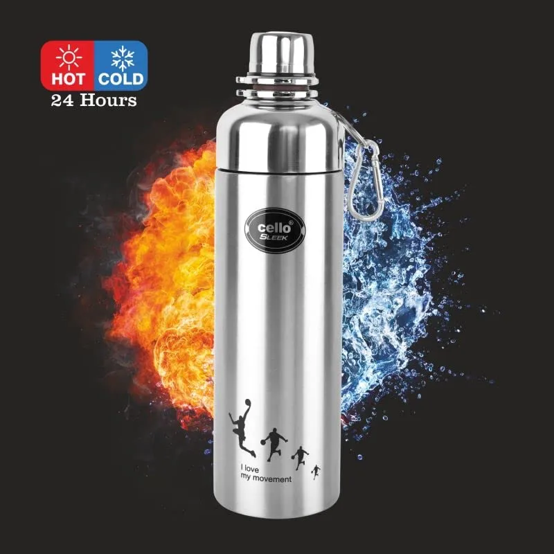 Cello Sleek Stainless Steel Bottle (Multicolor)