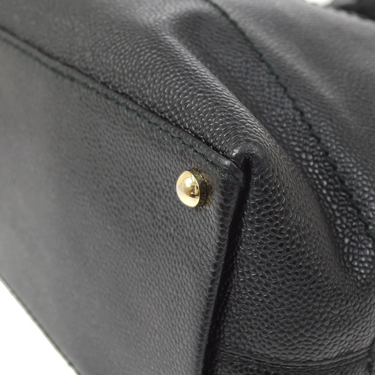 CHANEL 2001-2003 CC Handbag Black Caviar ao31527