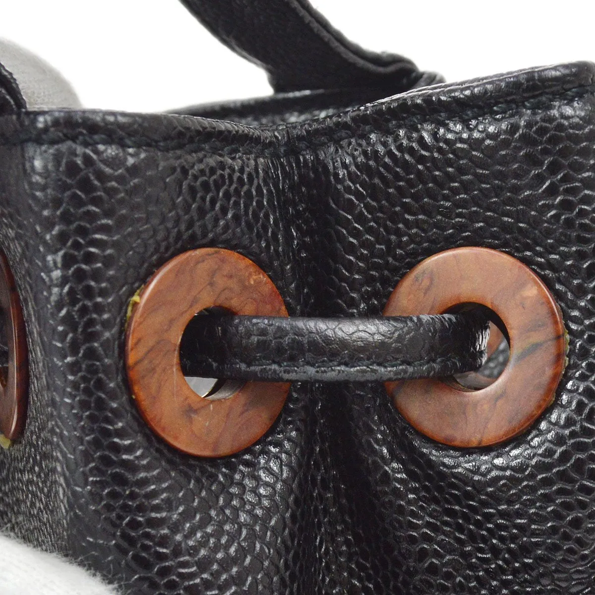 CHANEL 2001-2003 CC Handbag Black Caviar ao31527