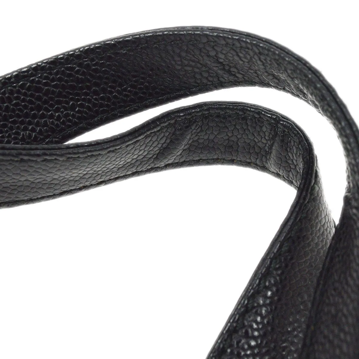 CHANEL 2001-2003 CC Handbag Black Caviar ao31527