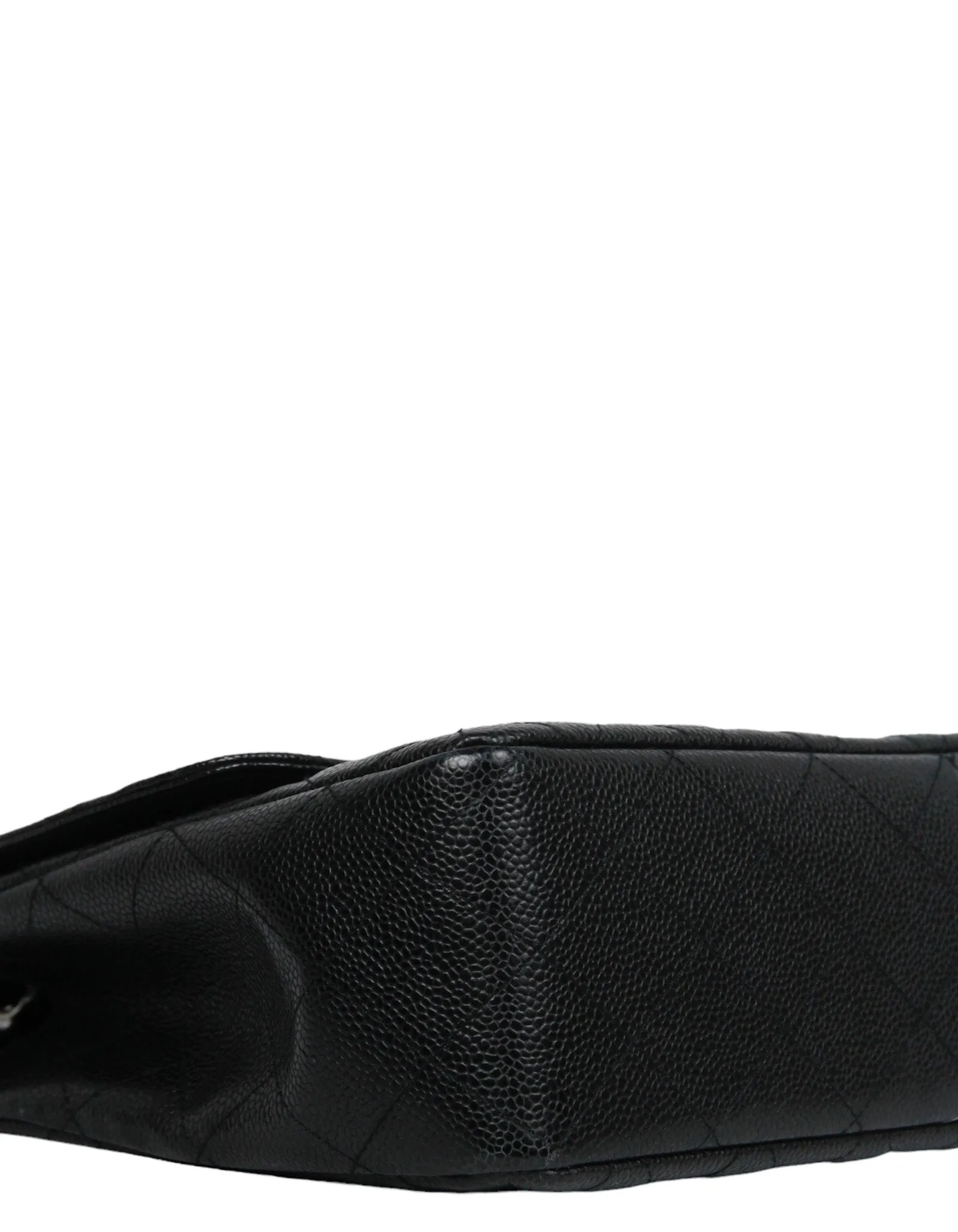 Chanel Black Caviar Leather Single Flap Jumbo