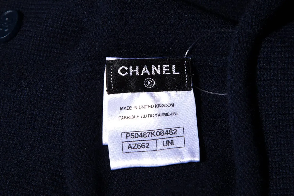 Chanel Confetti Cashmere Navy Skirt SZ 34